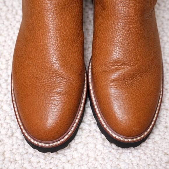 Madewell Leather Citywalk Chelsea Lug Sole Boots Brown English Saddle Size W 11 - Picture 5 of 10